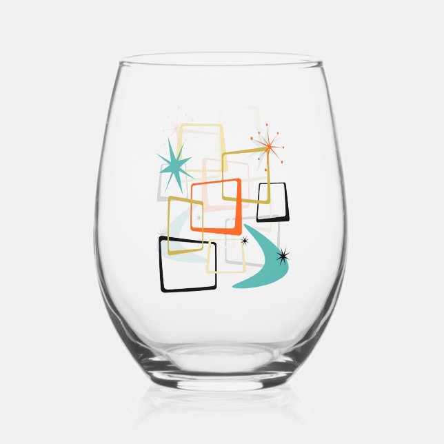 Vaso De Vino La era atómica de los años 50 estela el boomerang  (Anverso)