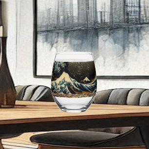 Vaso De Vino La gran ola del artista japonés vintage de Kanagaw