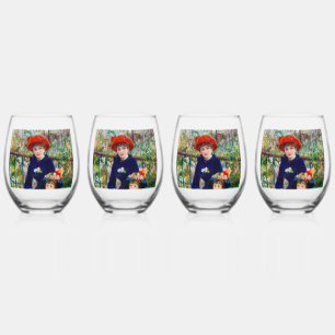 Vaso De Vino La madre y el hijo de Renoir
