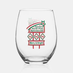Vaso De Vino La marquesina retro de Santa – Ho Ho Ho Merry & Br