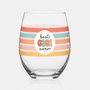Vaso De Vino La mejor Gigi moderna jamás Abuela Retro Cuta