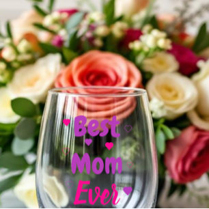 Vaso De Vino La mejor mamá de todos los tiempos