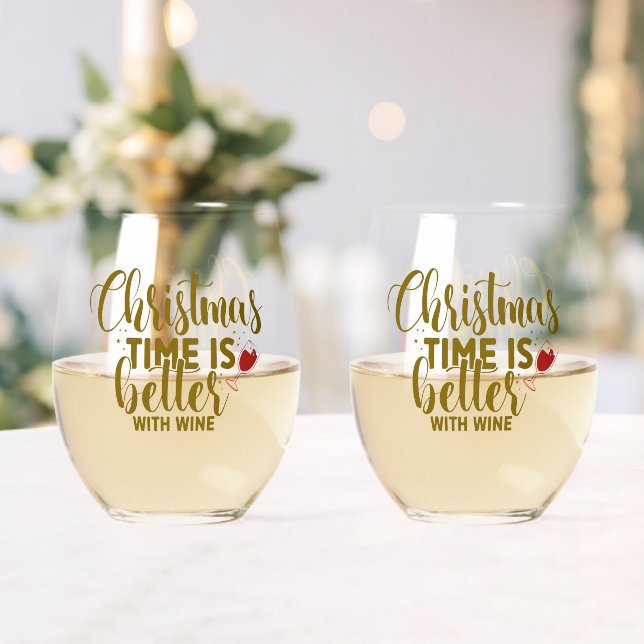 Vaso De Vino La Navidad es mejor con vino (Insitu (Boda))