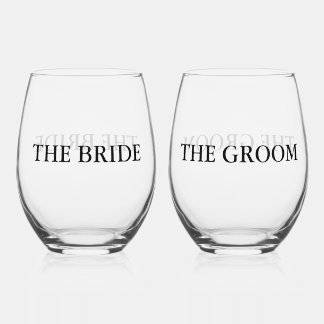 Vaso De Vino La novia el novio