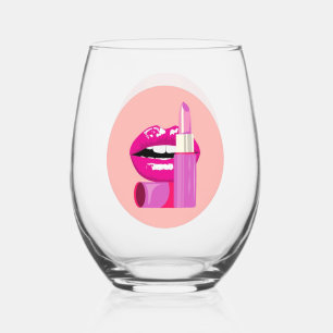 Vaso De Vino Labios