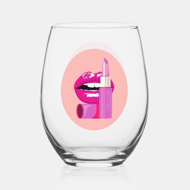 Vaso De Vino Labios (Anverso)