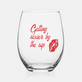 Vaso De Vino Labios rojos que se vuelven más sexys con cada sor