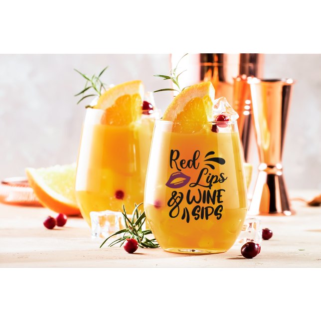 Vaso De Vino Labios rojos y copas de vino Vino Vidrio (Subido por el creador)