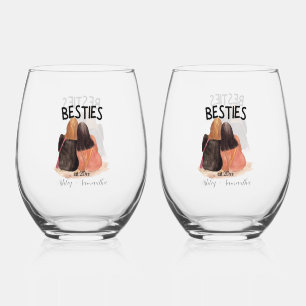 Vaso De Vino Las bestias personalizadas establecen la amistad