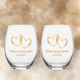 Vaso De Vino Las Parejas Nombres De Los Corazones Elegantes De 