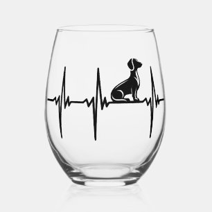 Vaso De Vino Latido para perros dachshund leales