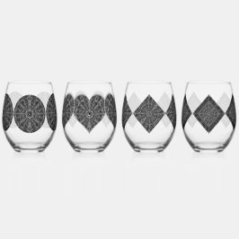 Vaso De Vino Lazo cerámico Negro