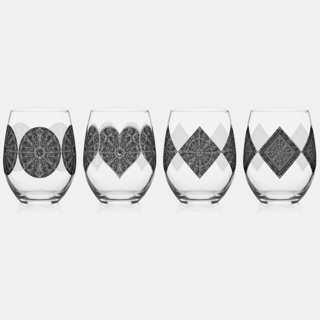 Vaso De Vino Lazo cerámico Negro (Izquierda)