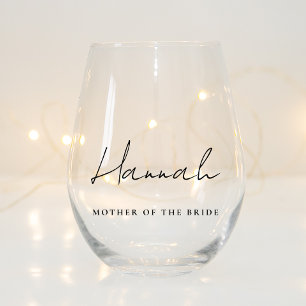 Vaso De Vino Lengua De Estilo Madre Del Boda De Novia
