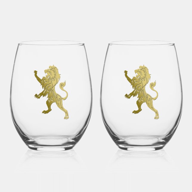 Vaso De Vino León real de oro (Anverso)