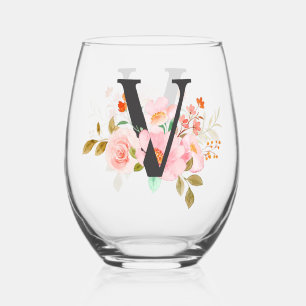 Vaso De Vino Letra V