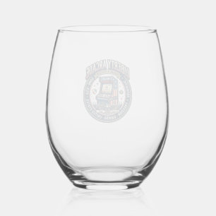 Vaso De Vino Liberty Arcade Patriótico Patriótico Arcade Gamer