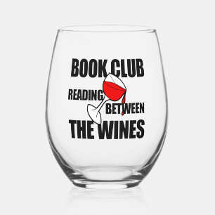 Vaso De Vino LIBRO CLUB leyendo entre los vinos