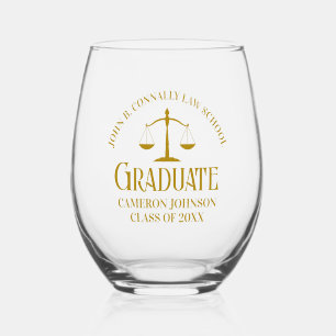Vaso De Vino Licenciatura en Derecho de la moda de Oro Keepsake