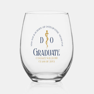 Vaso De Vino Licenciatura en Medicina Osteopática Azul de la Ma