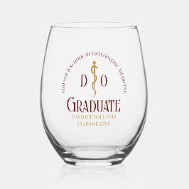 Vaso De Vino Licenciatura en Medicina Osteopática Maroon