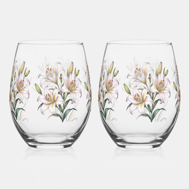 Vaso De Vino Lily of Love Wedding (Anverso)