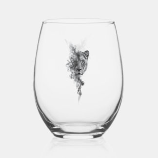 Vaso De Vino Lioness Smoke Art