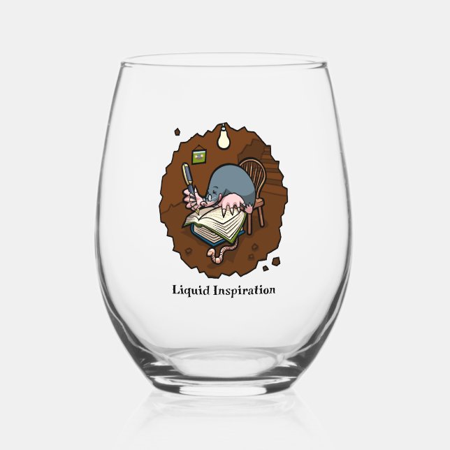 Vaso De Vino Liquid Inspiration Mole Writer In Burrow Personali (Anverso)