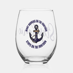 Vaso De Vino Lo que pasa en la gracia del Pontoon