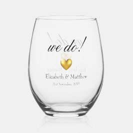 Vaso De Vino ¡Lo queremos! Recuerdo del día de la boda