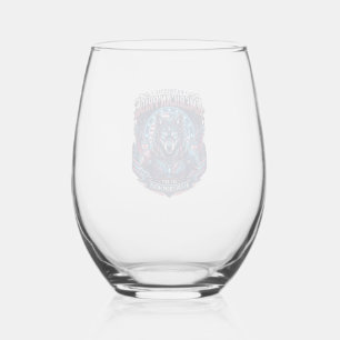 Vaso De Vino Lobo Ciberpunk Libertad Ai Patriótica Futuro Liber