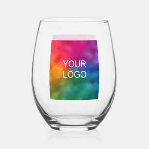 Vaso De Vino Logo de la Compañía Promocional Moderna y Elegante