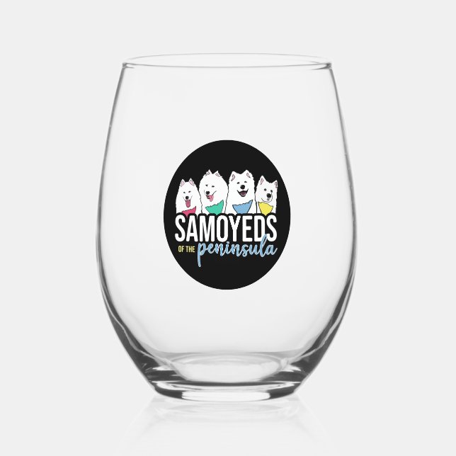 Vaso De Vino Logo de Samoyeds of the Peninsula (Anverso)