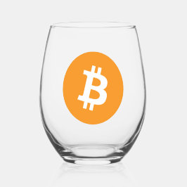 Vaso De Vino Logotipo de criptografía de Bitcoin