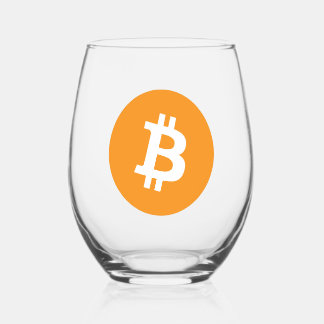 Vaso De Vino Logotipo de criptografía de Bitcoin