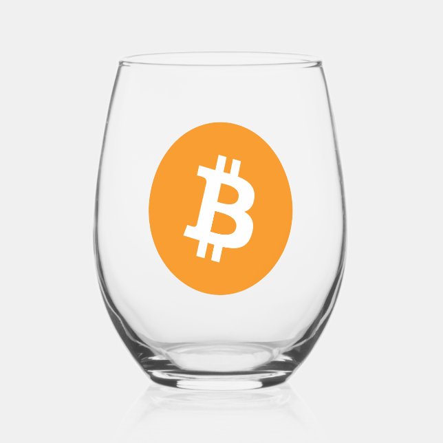 Vaso De Vino Logotipo de criptografía de Bitcoin (Anverso)