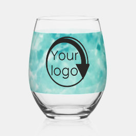 Vaso De Vino Logotipo de promoción de adición comercial con gui
