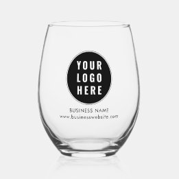 Vaso De Vino Logotipo de su empresa y sitio web personalizado