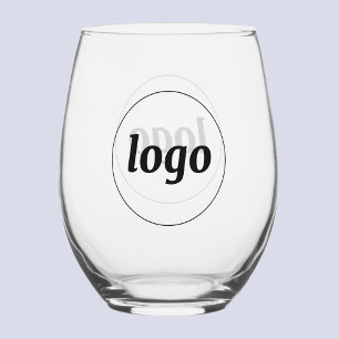Vaso De Vino Logotipo Simple de Marca Promocional Empresarial