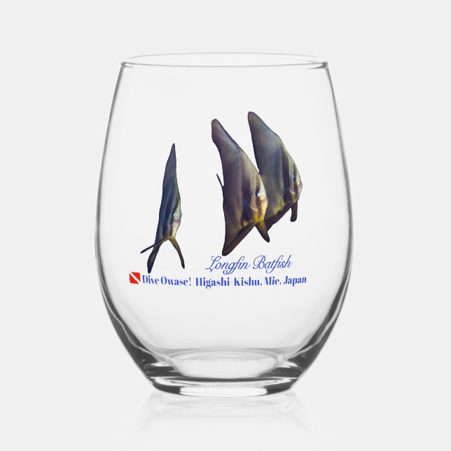 Vaso De Vino Longfin Batfish (Anverso)