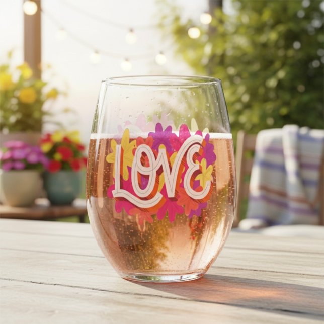 Vaso De Vino LOVE Stemless Wine Glass (Subido por el creador)
