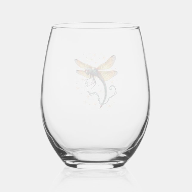 Vaso De Vino Luciérnaga de Luces de Navidad (Anverso)