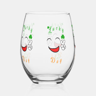 Vaso De Vino Lucky Pray Saint Dublin Day Patron Irish