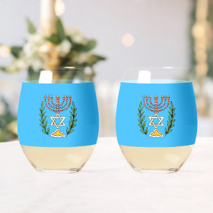 Vaso De Vino Magen persa David Menorah
