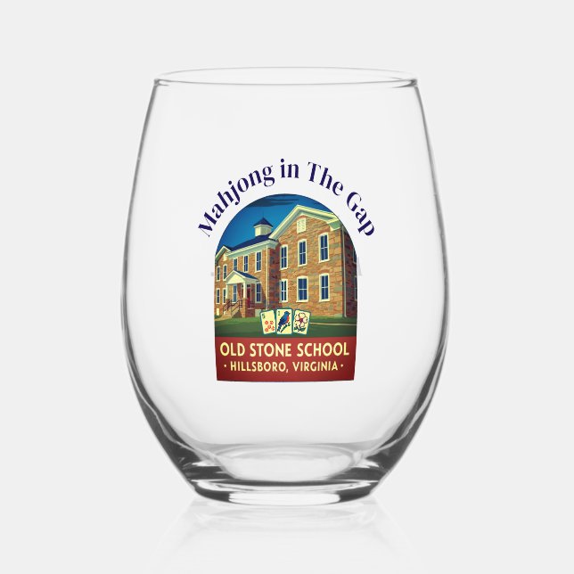 Vaso De Vino Mahjong en el hueco - Copa de vino (Anverso)