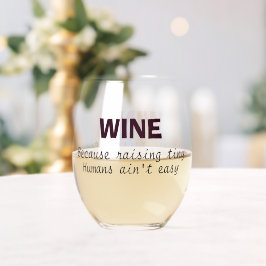 Vaso De Vino Mamá, amante del vino, es divertido decir el día d