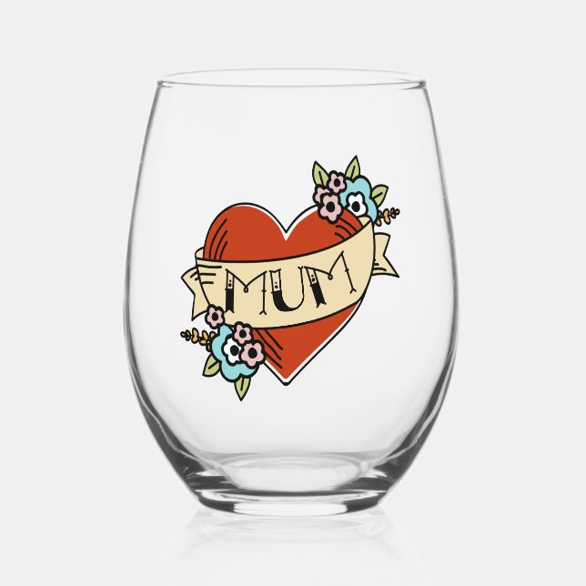 Vaso De Vino Mamá dura (Anverso)