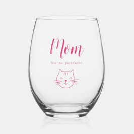 Vaso De Vino "Mamá, eres perfecto", divertido y adorable amante