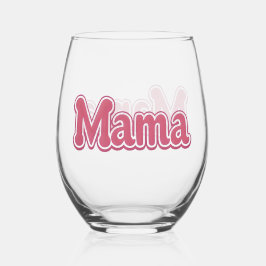 Vaso De Vino MAMA Hogareña, regalo para mamá