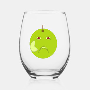 Vaso De Vino Manzana malvada con Scar Halloween